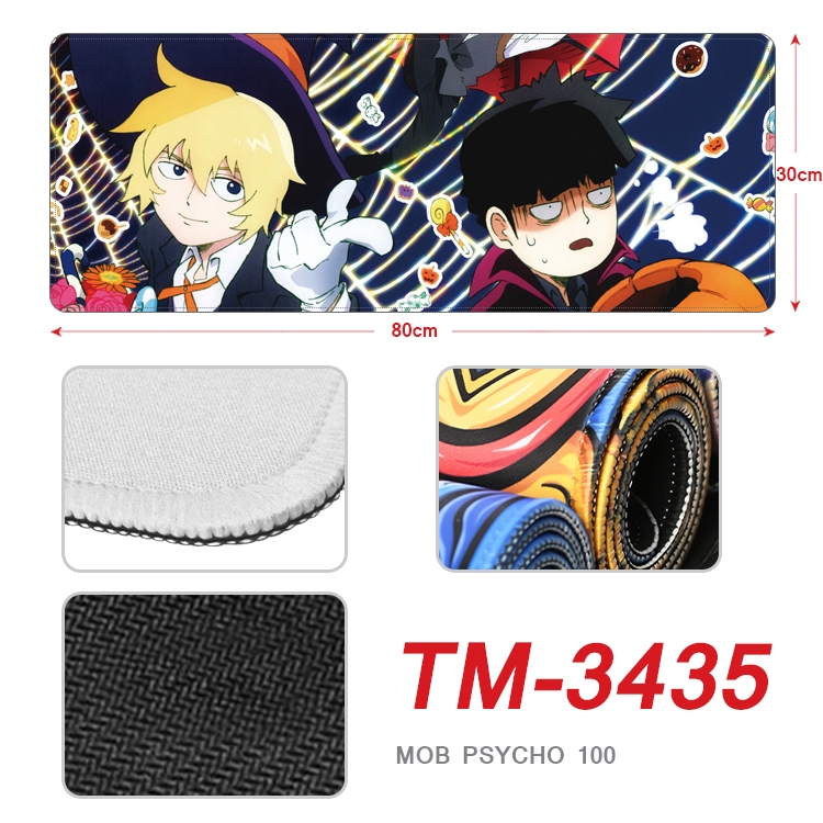Mob Psycho 100 Anime peripheral new lock edge mouse pad 30X80cm TM-3435
