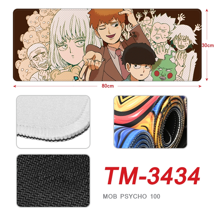 Mob Psycho 100 Anime peripheral new lock edge mouse pad 30X80cm TM-3434