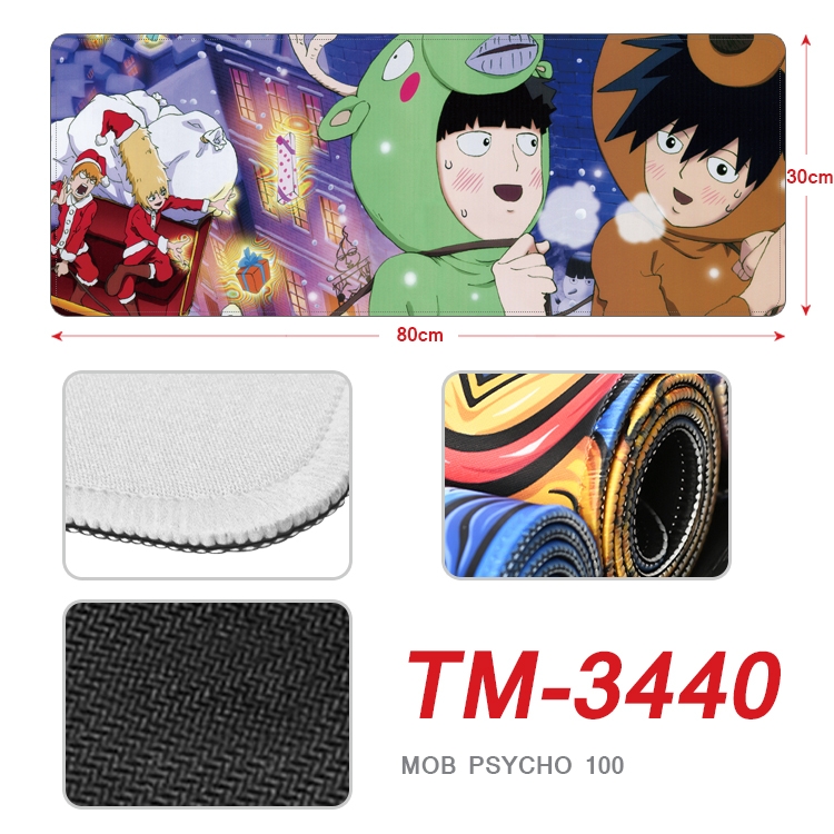 Mob Psycho 100 Anime peripheral new lock edge mouse pad 30X80cm TM-3440