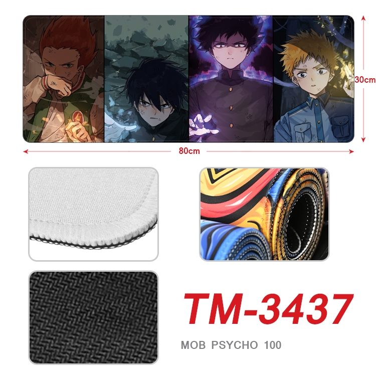 Mob Psycho 100 Anime peripheral new lock edge mouse pad 30X80cm TM-3437