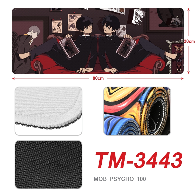 Mob Psycho 100 Anime peripheral new lock edge mouse pad 30X80cm TM-3443
