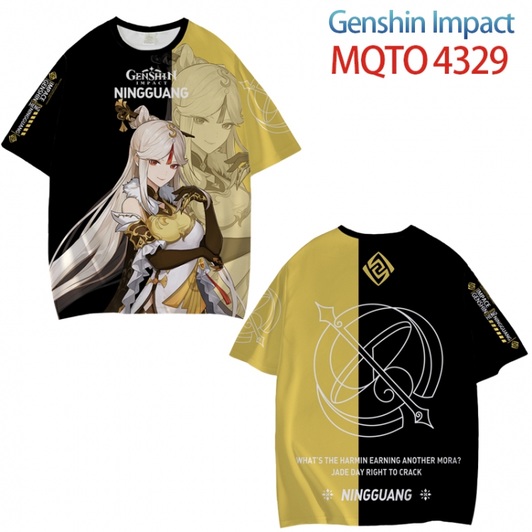 Genshin Impact Full color printed short sleeve T-shirt from XXS to 4XL MQTO-4329