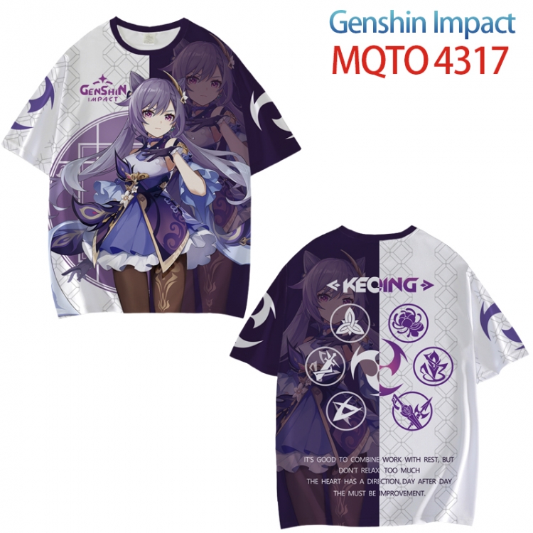 Genshin Impact Full color printed short sleeve T-shirt from XXS to 4XL MQTO-4317