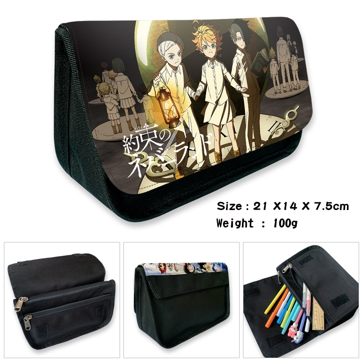 The Promised Neverla Velcro canvas zipper pencil case Pencil Bag 21×14×7.5cm