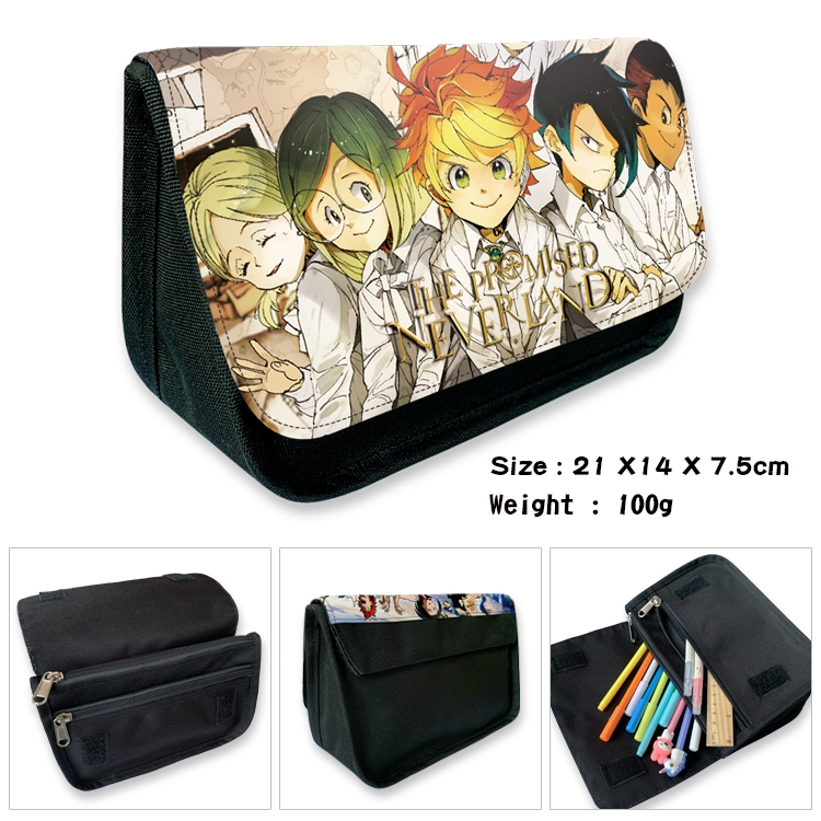 The Promised Neverla Velcro canvas zipper pencil case Pencil Bag 21×14×7.5cm