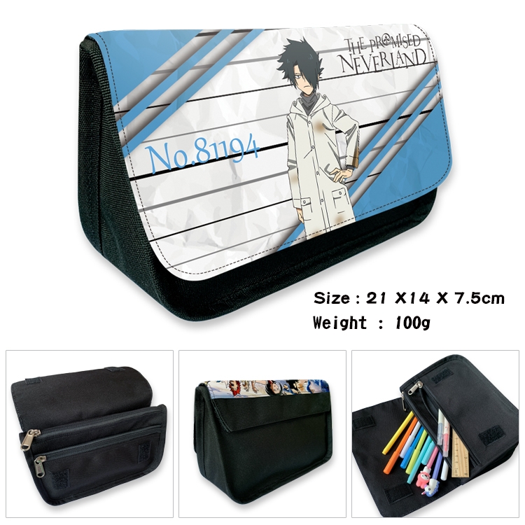 The Promised Neverla Velcro canvas zipper pencil case Pencil Bag 21×14×7.5cm