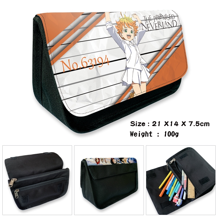 The Promised Neverla Velcro canvas zipper pencil case Pencil Bag 21×14×7.5cm