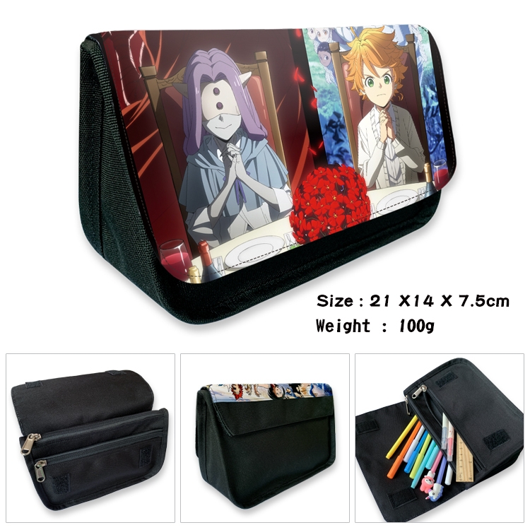 The Promised Neverla Velcro canvas zipper pencil case Pencil Bag 21×14×7.5cm