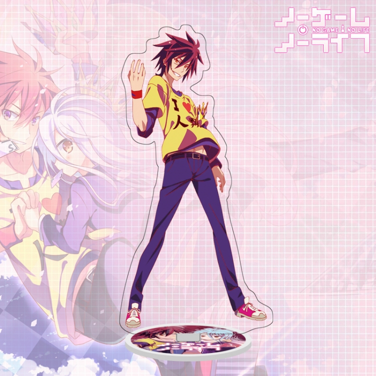 NO GAME NO LIFE Anime characters acrylic Standing Plates Keychain 16cm