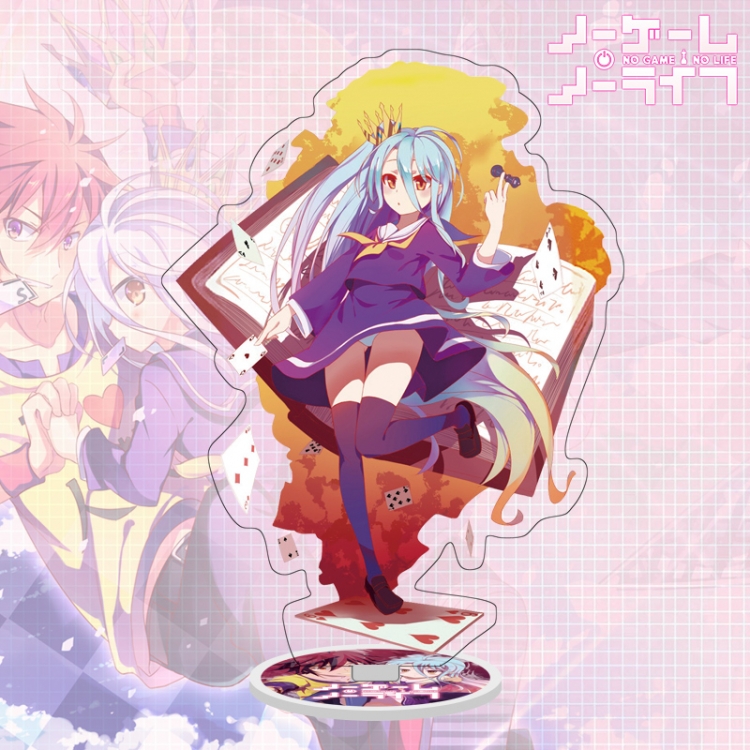 NO GAME NO LIFE Anime characters acrylic Standing Plates Keychain 16cm