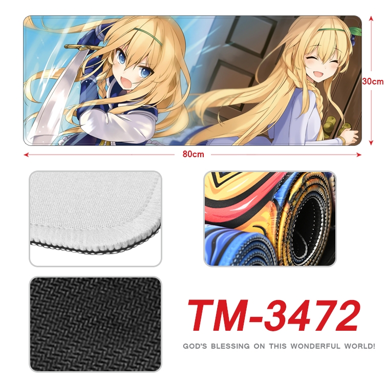 Blessings for a better world  Anime peripheral new lock edge mouse pad 30X80cm TM-3472