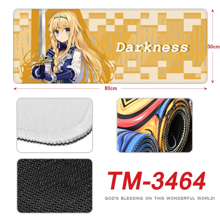 Blessings for a better world  Anime peripheral new lock edge mouse pad 30X80cm TM-3464