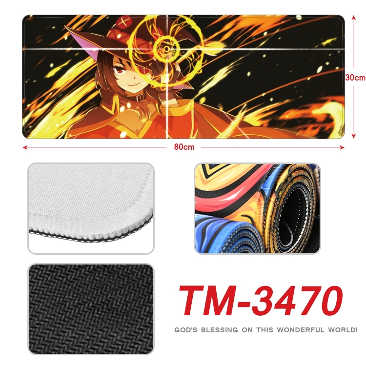 Blessings for a better world  Anime peripheral new lock edge mouse pad 30X80cm TM-3470