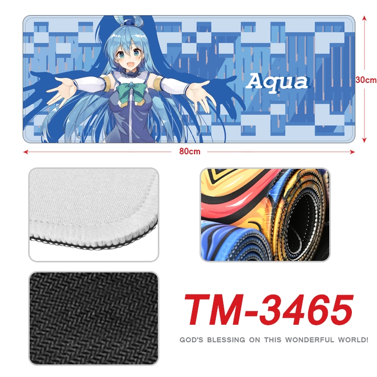 Blessings for a better world  Anime peripheral new lock edge mouse pad 30X80cm TM-3465