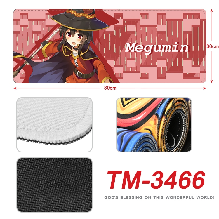 Blessings for a better world  Anime peripheral new lock edge mouse pad 30X80cm TM-3466
