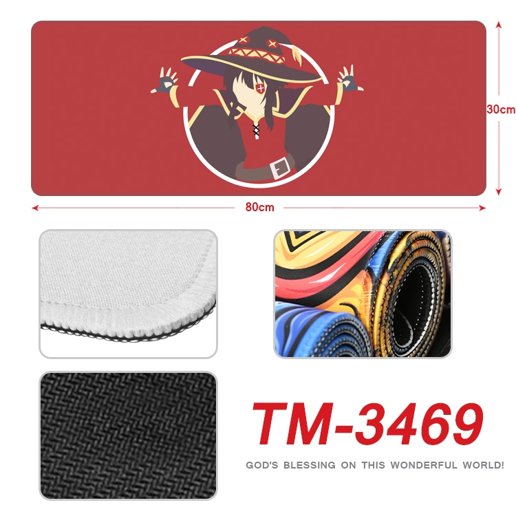 Blessings for a better world  Anime peripheral new lock edge mouse pad 30X80cm TM-3469