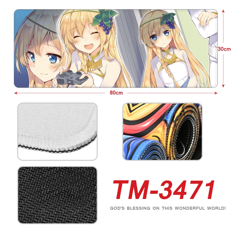 Blessings for a better world  Anime peripheral new lock edge mouse pad 30X80cm TM-3471