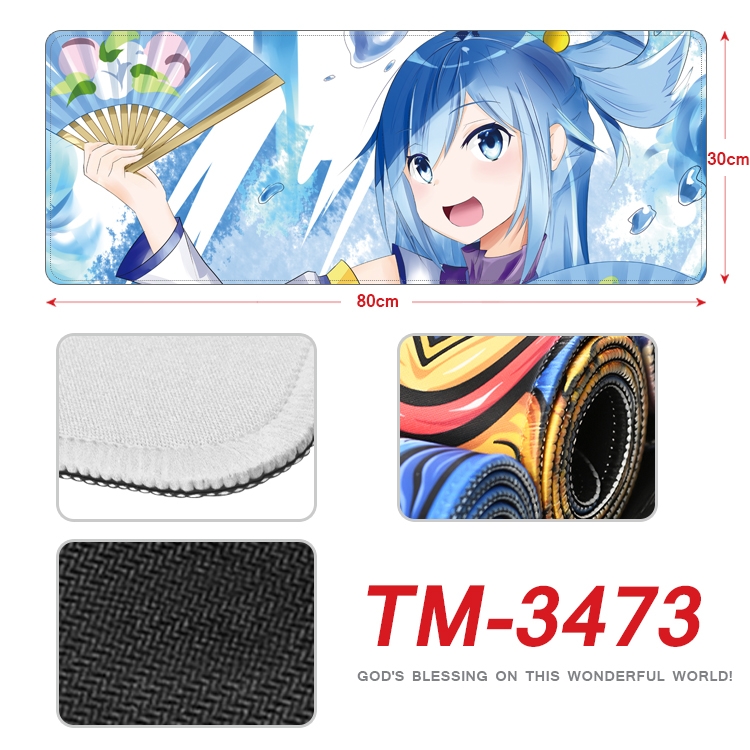 Blessings for a better world  Anime peripheral new lock edge mouse pad 30X80cm TM-3473