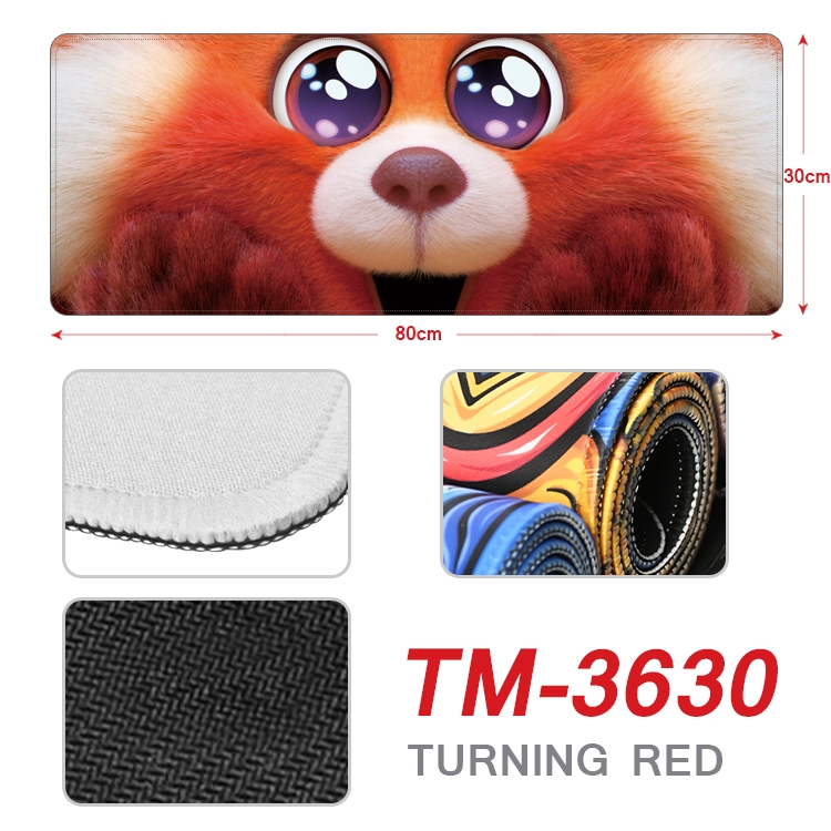 Turning Red Anime peripheral new lock edge mouse pad 30X80cm TM-3630