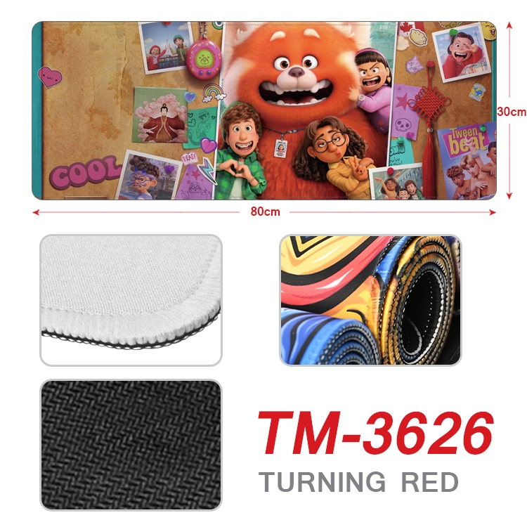 Turning Red Anime peripheral new lock edge mouse pad 30X80cm TM-3626