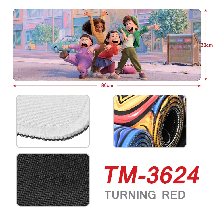 Turning Red Anime peripheral new lock edge mouse pad 30X80cm TM-3624
