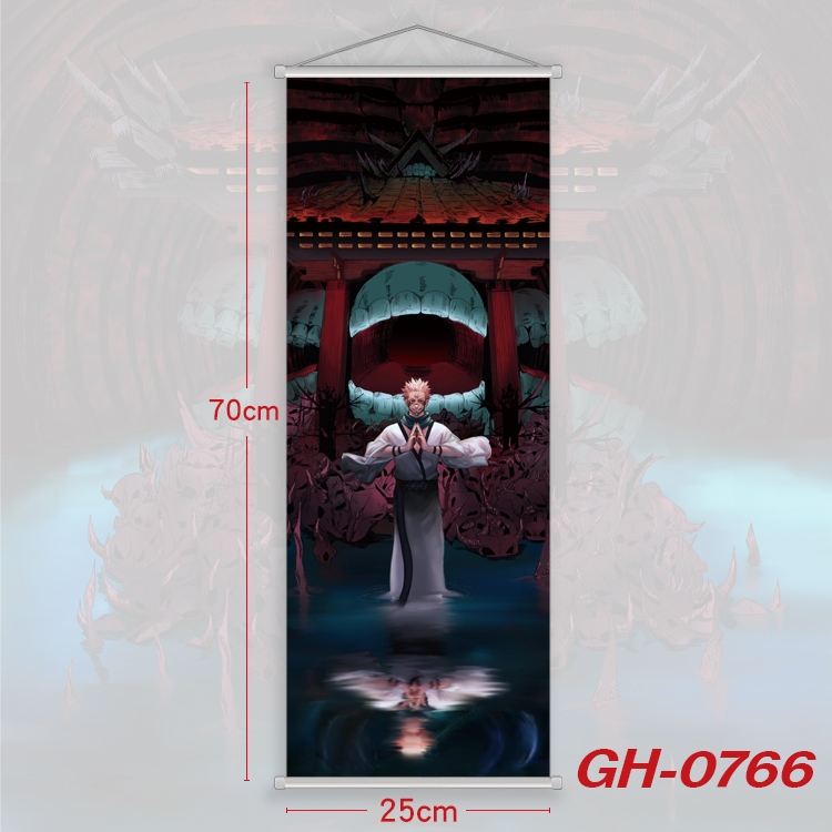 Jujutsu Kaisen  Plastic Rod Cloth Small Hanging Canvas Painting 25x70cm price for 5 pcs GH-0766