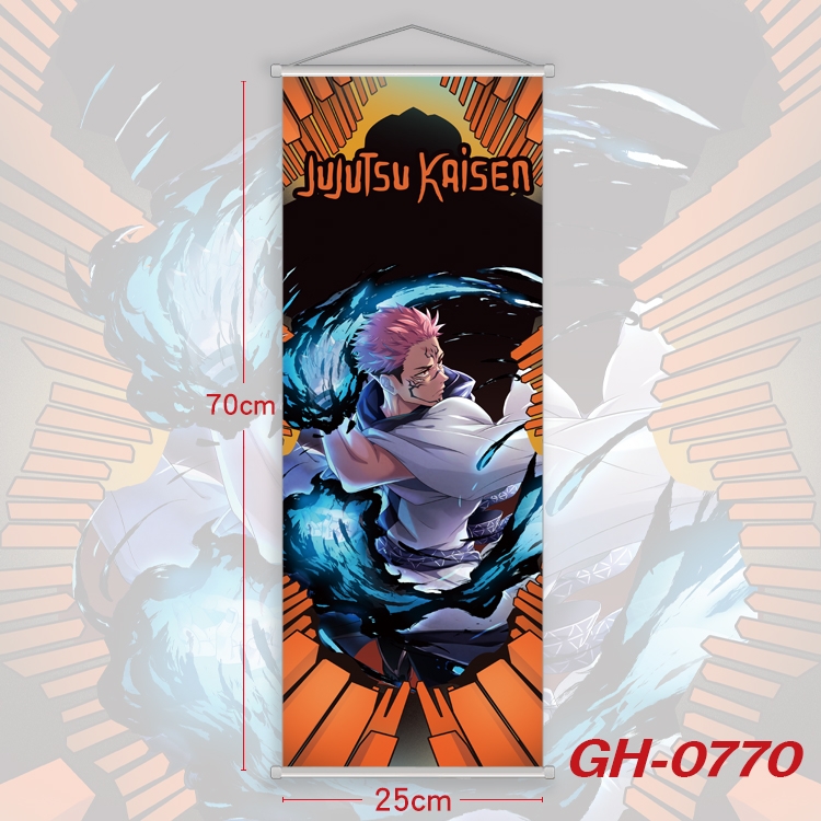 Jujutsu Kaisen  Plastic Rod Cloth Small Hanging Canvas Painting 25x70cm price for 5 pcs GH-0770