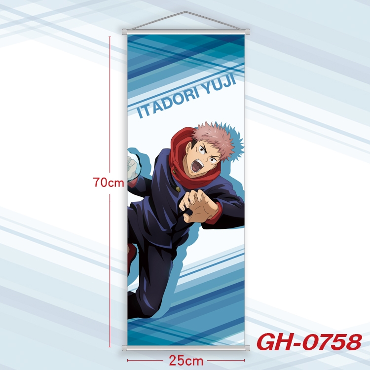 Jujutsu Kaisen  Plastic Rod Cloth Small Hanging Canvas Painting 25x70cm price for 5 pcs GH-0758