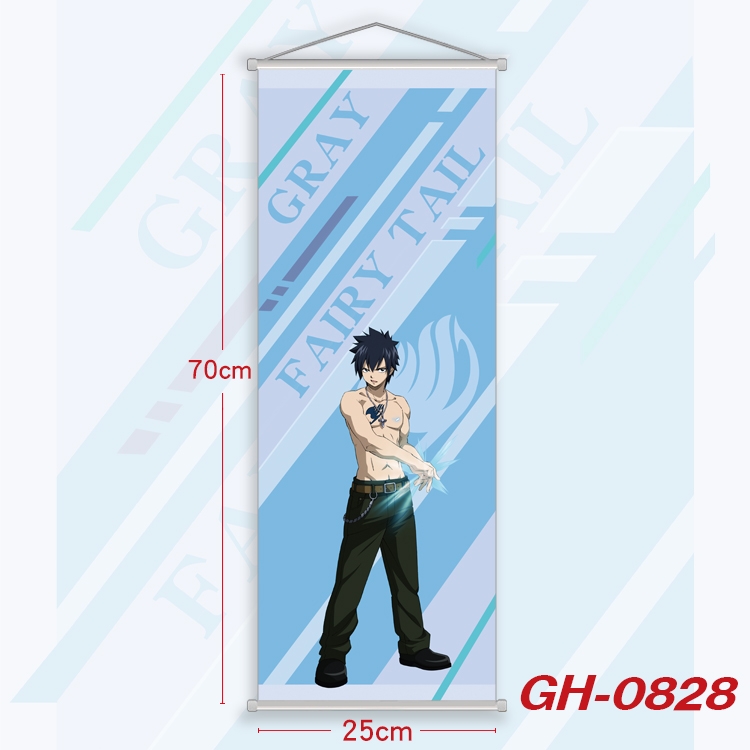 Fairy tail Plastic Rod Cloth Small Hanging Canvas Painting 25x70cm price for 5 pcs GH-0828