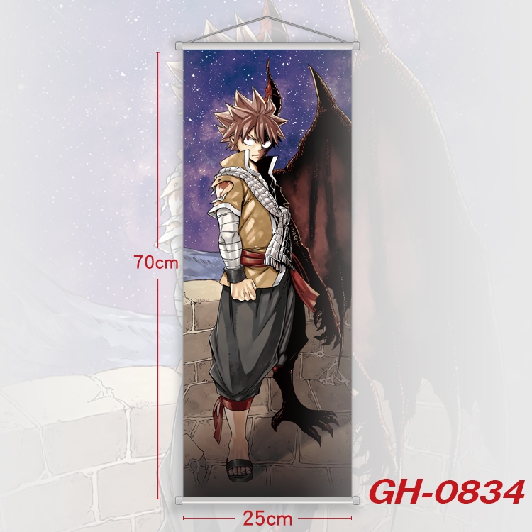 Fairy tail Plastic Rod Cloth Small Hanging Canvas Painting 25x70cm price for 5 pcs  GH-0834