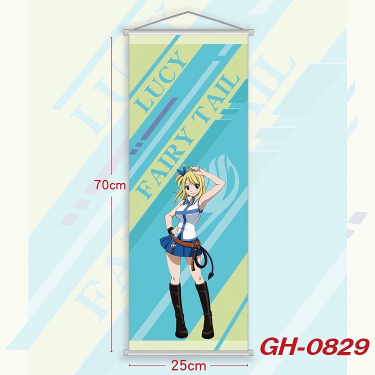 Fairy tail Plastic Rod Cloth Small Hanging Canvas Painting 25x70cm price for 5 pcs GH-0829