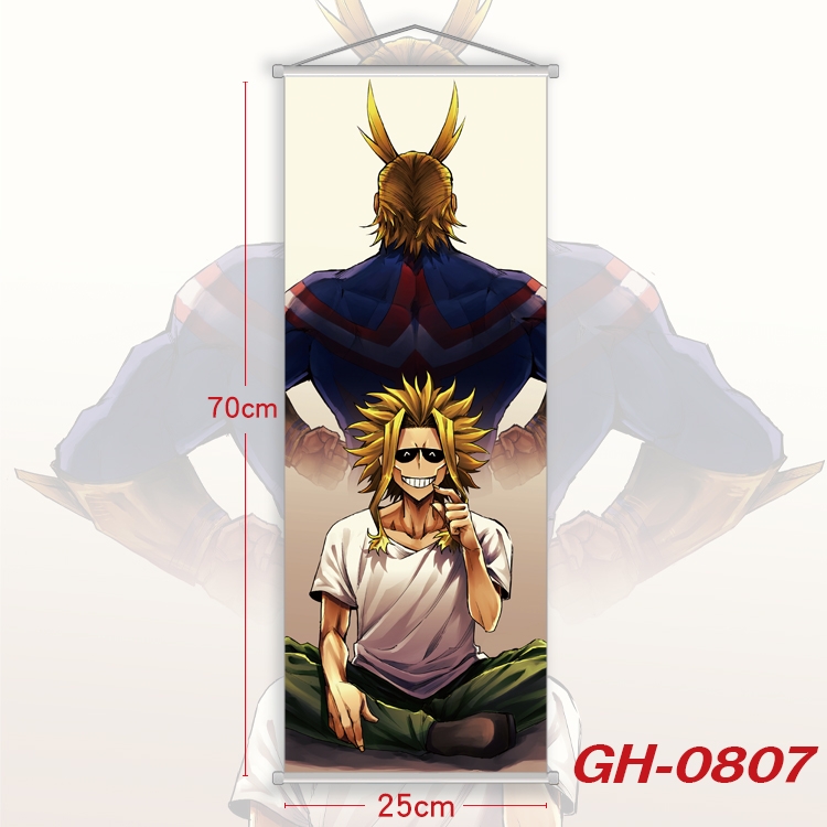 My Hero Academia Plastic Rod Cloth Small Hanging Canvas Painting 25x70cm price for 5 pcs  GH-0807