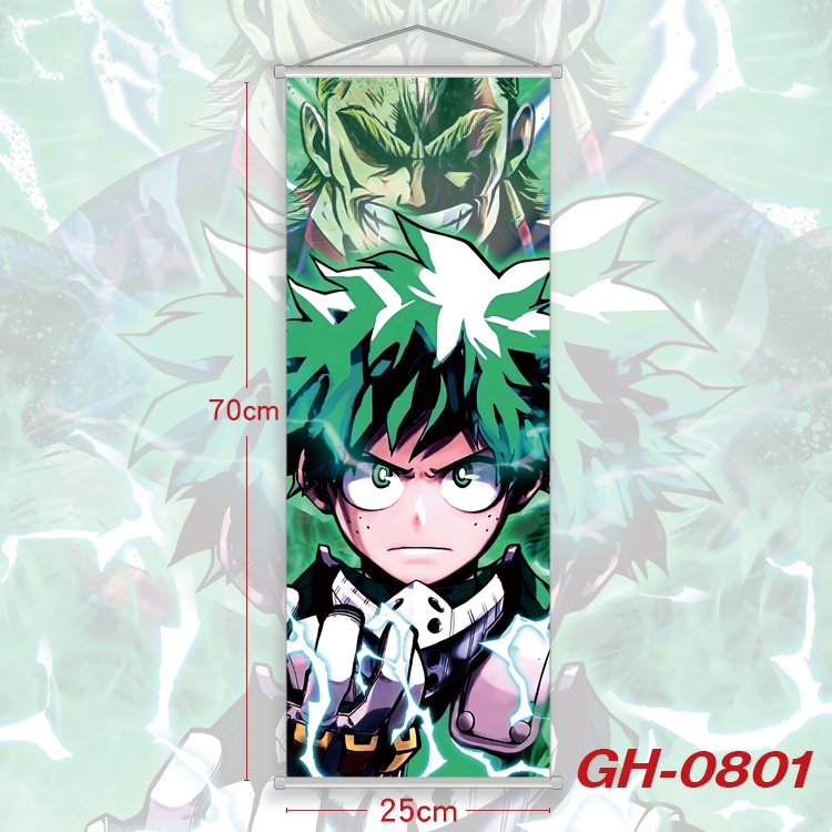 My Hero Academia Plastic Rod Cloth Small Hanging Canvas Painting 25x70cm price for 5 pcs GH-0801