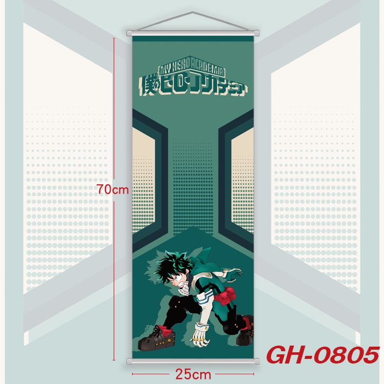 My Hero Academia Plastic Rod Cloth Small Hanging Canvas Painting 25x70cm price for 5 pcs  GH-0805