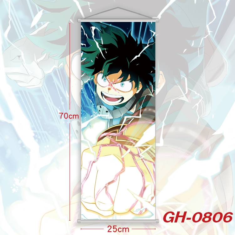 My Hero Academia Plastic Rod Cloth Small Hanging Canvas Painting 25x70cm price for 5 pcs GH-0806