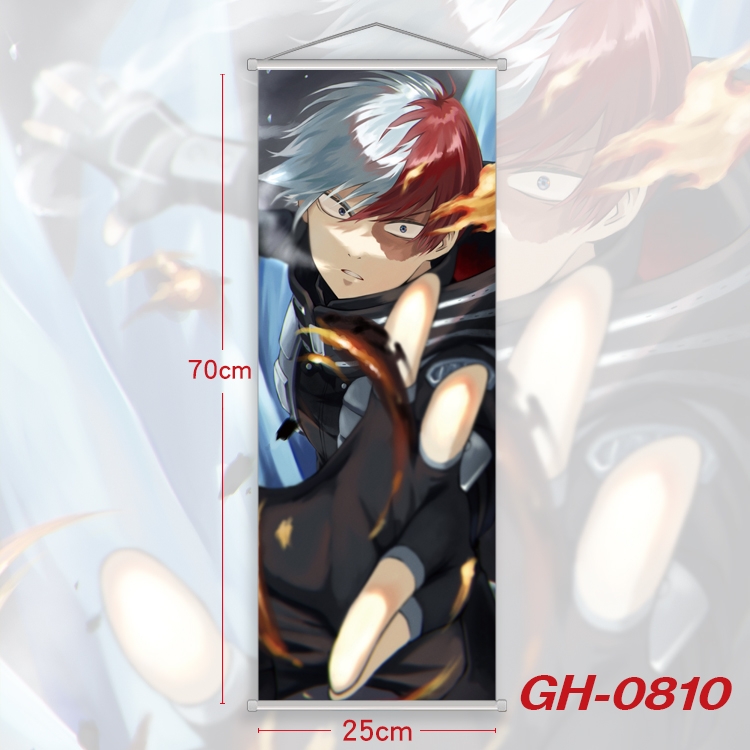 My Hero Academia Plastic Rod Cloth Small Hanging Canvas Painting 25x70cm price for 5 pcs GH-0810