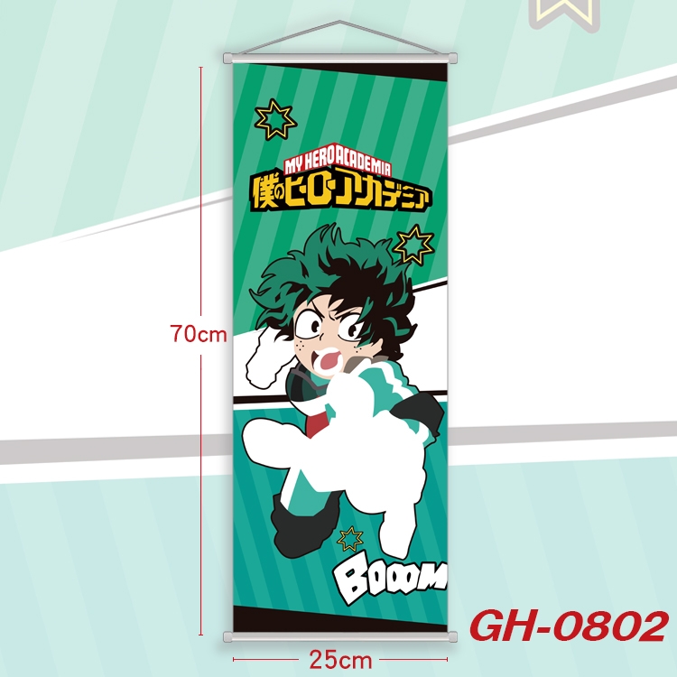 My Hero Academia Plastic Rod Cloth Small Hanging Canvas Painting 25x70cm price for 5 pcs GH-0802