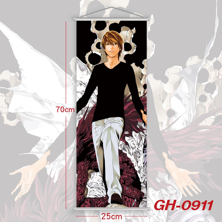 Death note Plastic Rod Cloth Small Hanging Canvas Painting 25x70cm price for 5 pcs GH-0911