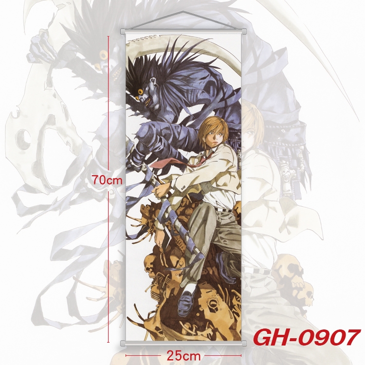 Death note Plastic Rod Cloth Small Hanging Canvas Painting 25x70cm price for 5 pcs   GH-0907