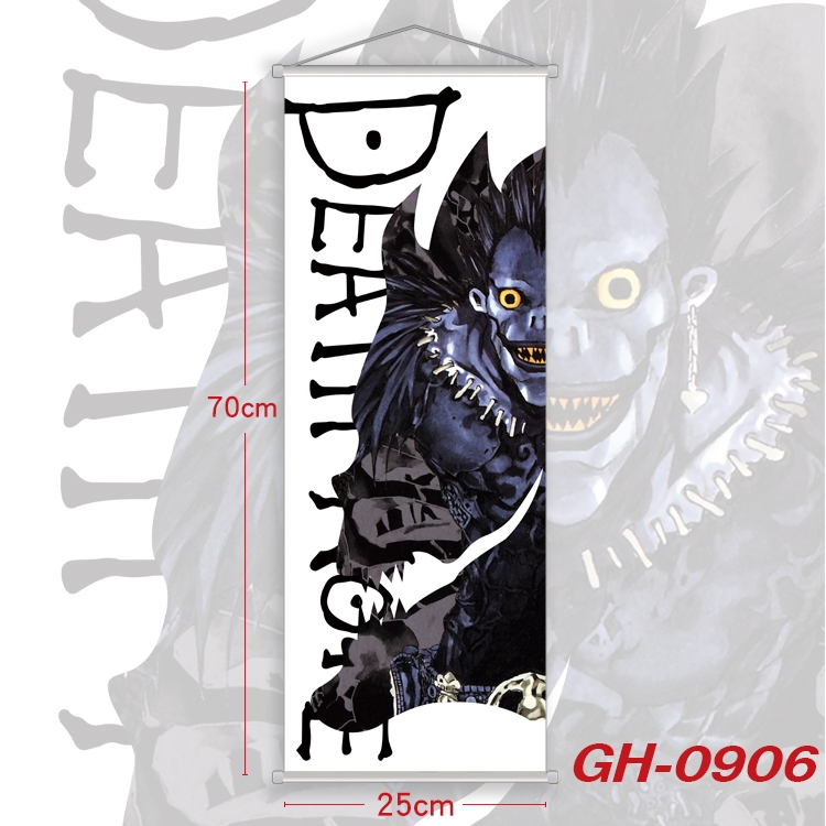 Death note Plastic Rod Cloth Small Hanging Canvas Painting 25x70cm price for 5 pcs GH-0906
