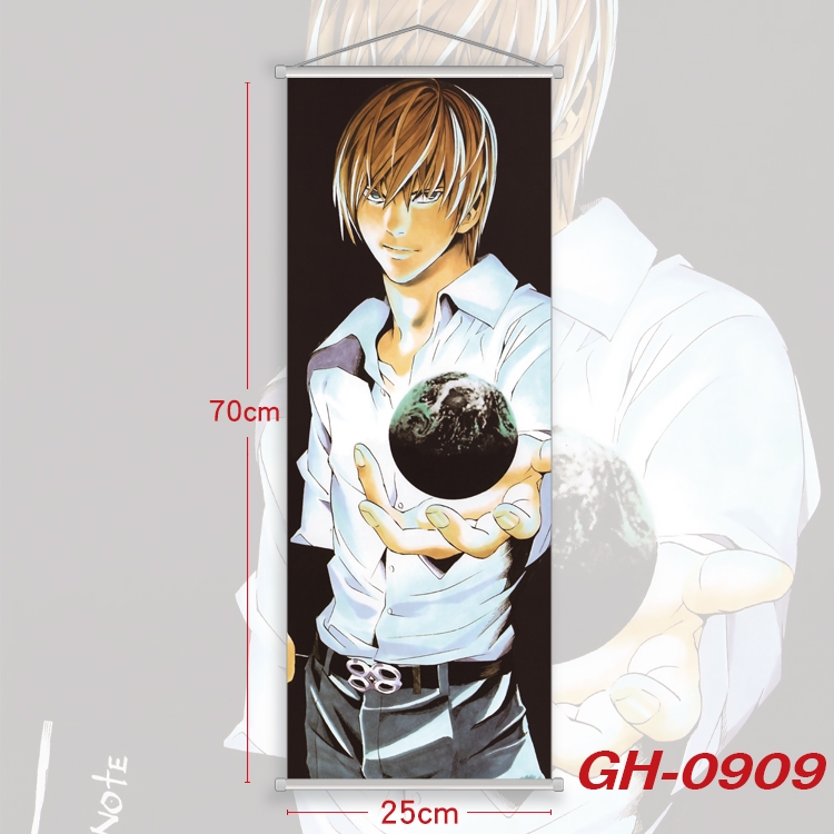 Death note Plastic Rod Cloth Small Hanging Canvas Painting 25x70cm price for 5 pcs  GH-0909