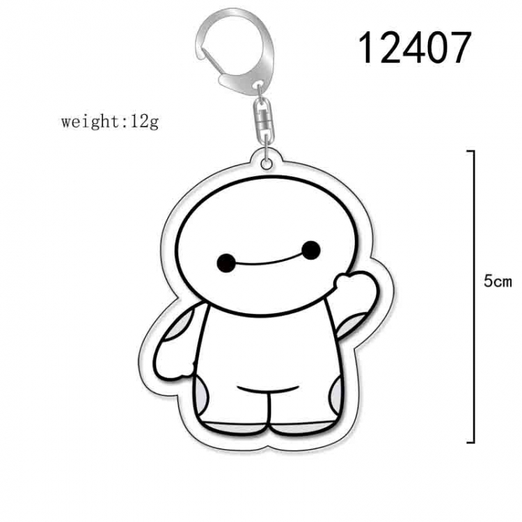 Big Hero 6 Anime Acrylic Keychain Charm  price for 5 pcs 12407