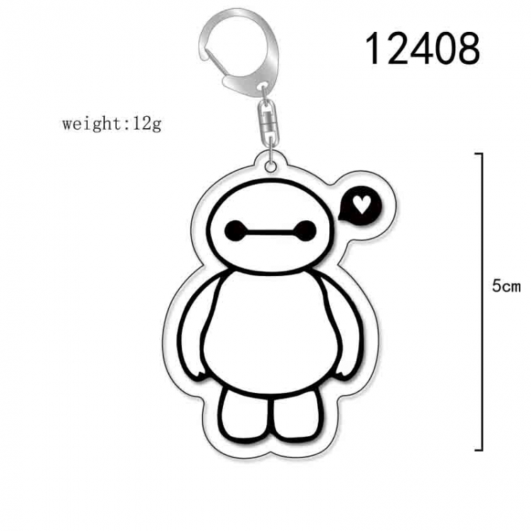 Big Hero 6 Anime Acrylic Keychain Charm  price for 5 pcs 12408
