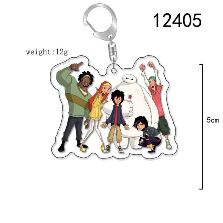 Big Hero 6 Anime Acrylic Keychain Charm  price for 5 pcs 12405