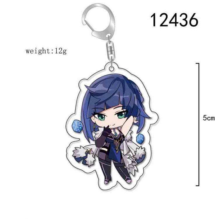 Genshin Impact Anime Acrylic Keychain Charm  price for 5 pcs 12436