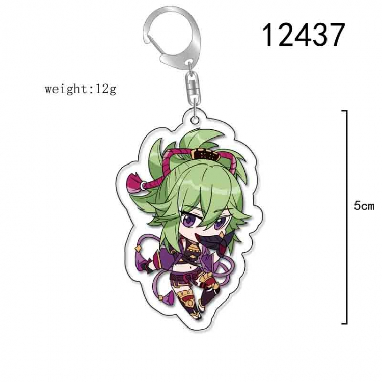 Genshin Impact Anime Acrylic Keychain Charm  price for 5 pcs 12437