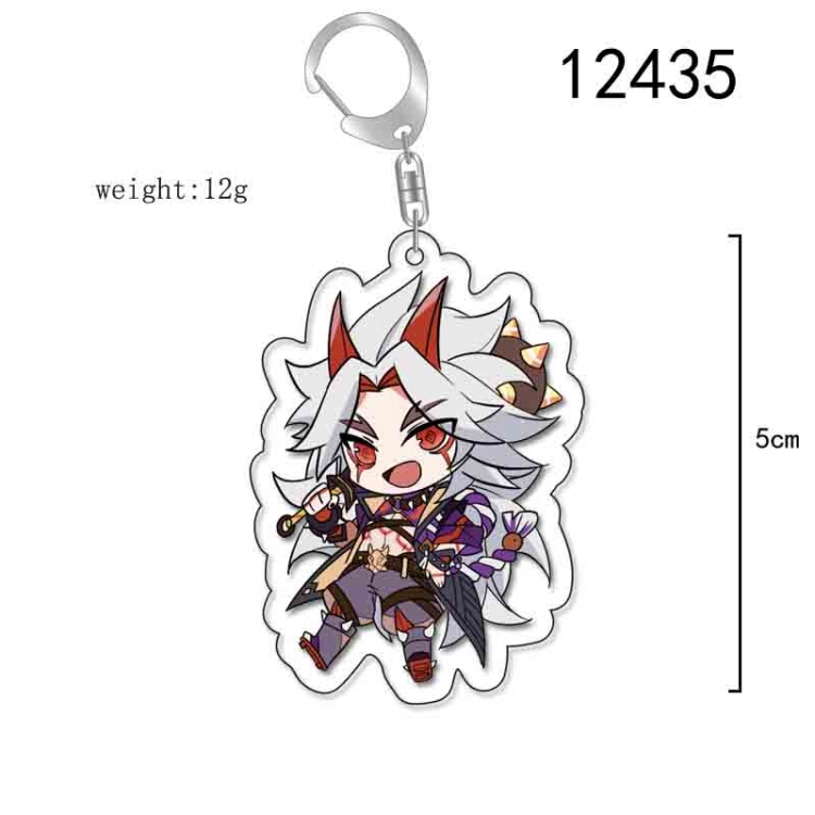 Genshin Impact Anime Acrylic Keychain Charm  price for 5 pcs 12435