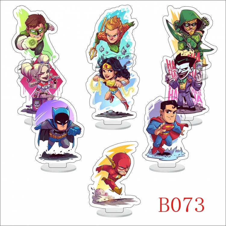 American movie Marvel   Character acrylic Small Standing Plates  Keychain 6cm a set of 9 B073