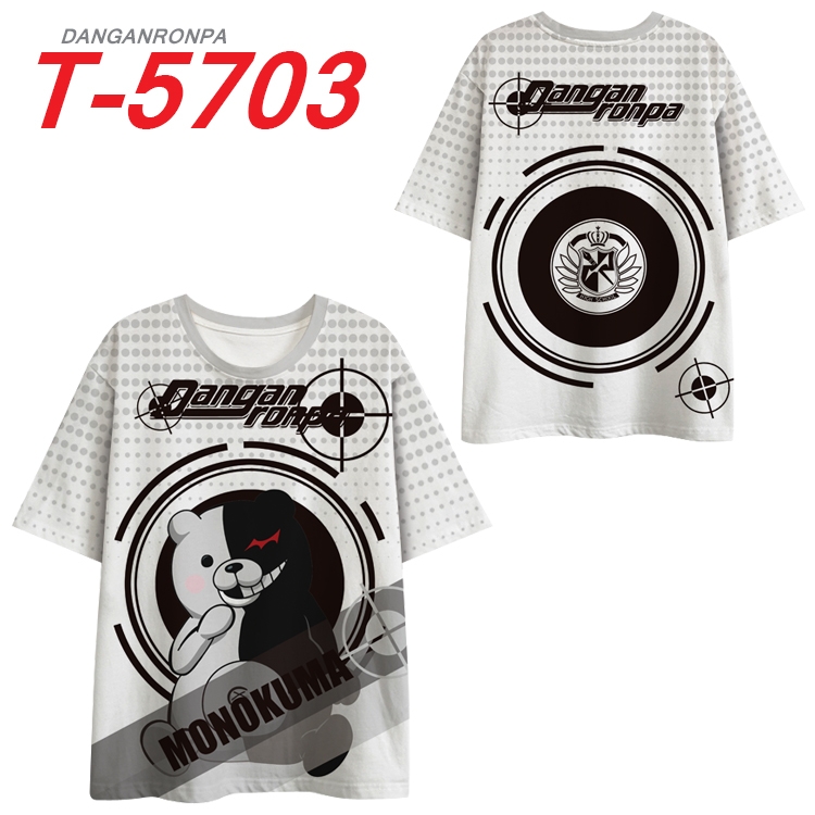 Dangan-Ronpa Anime Peripheral Full Color Milk Silk Short Sleeve T-Shirt from S to 6XL T-5703
