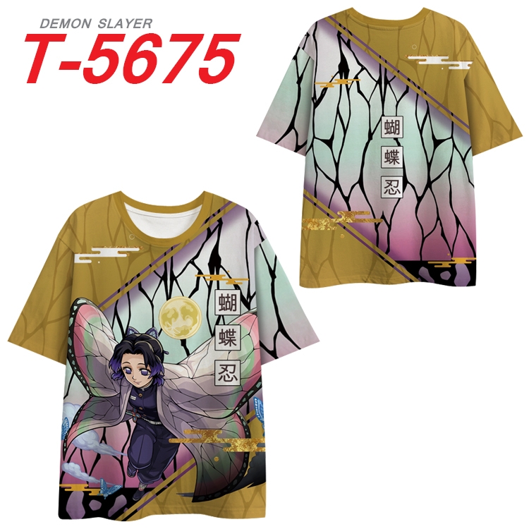 Demon Slayer Kimets Anime Peripheral Full Color Milk Silk Short Sleeve T-Shirt from S to 6XL T-5675